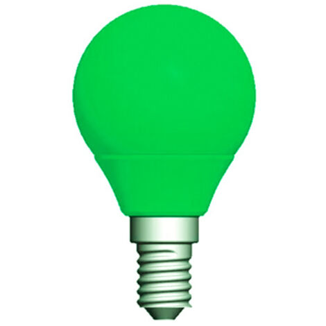 Lampada A Led E14 G45 4W 220V Colore Green Verde