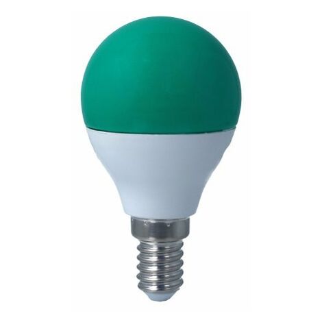 Lampada A Led E14 G45 4W 220V Colore Green Verde