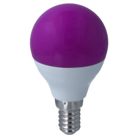Lampada A Led E14 G45 4W 220V Colore Purple Viola