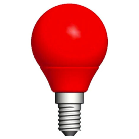 Lampada A Led E14 G45 4W 220V Colore Red Rosso