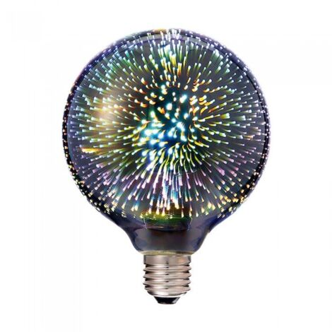 Lampada A Led E27 G125 Globo Filamento Effetto Speciale 3D In Vetro 3W 3000K SKU-2706