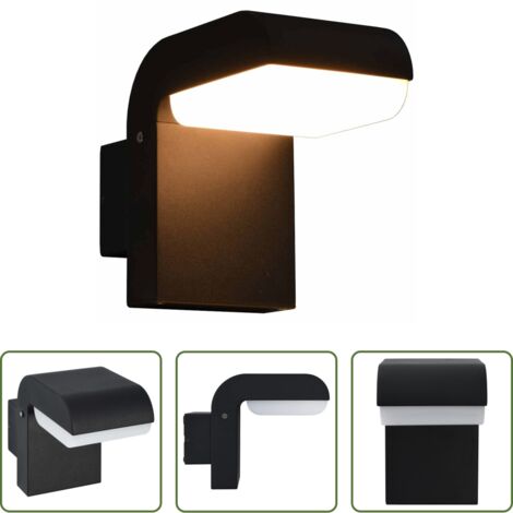 Lampada a LED -  Lampada da Parete da Esterno a LED 9 W Nera Ovale