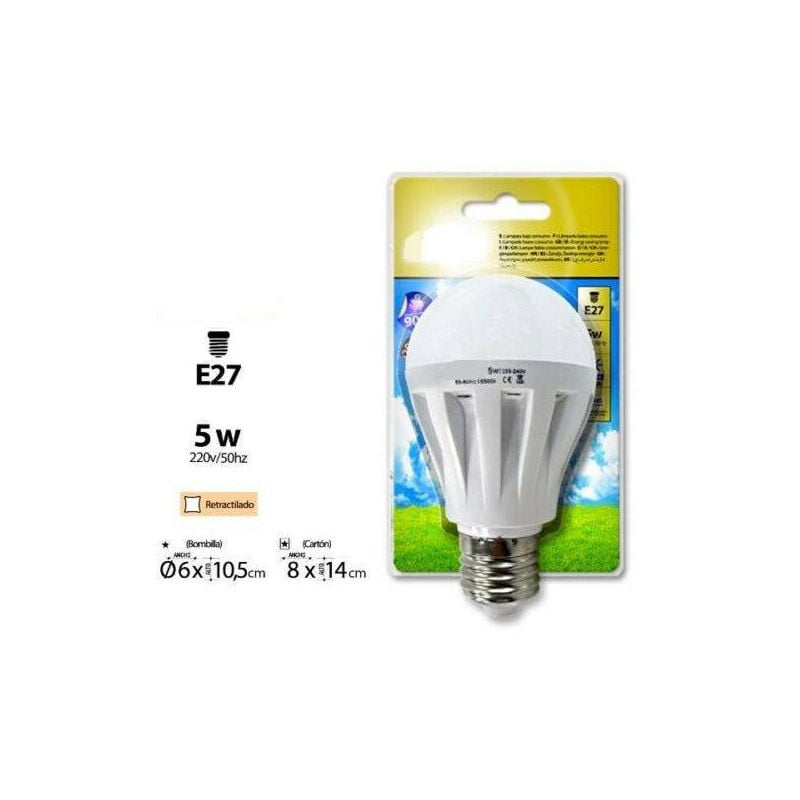 Lampada a Led Lampadina Globo 5 Watt Attacco E27 Luce Fredda 6500k - - Trade Shop Traesio