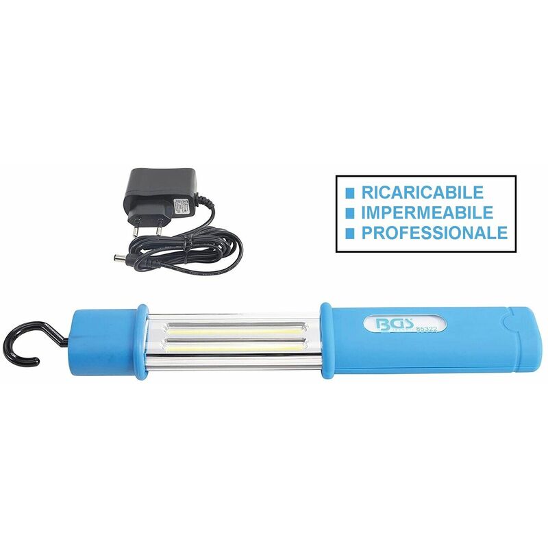 Image of Bgs Technic - Lampada a led portatile da lavoro impermeabile con batteria litio ricaricabile