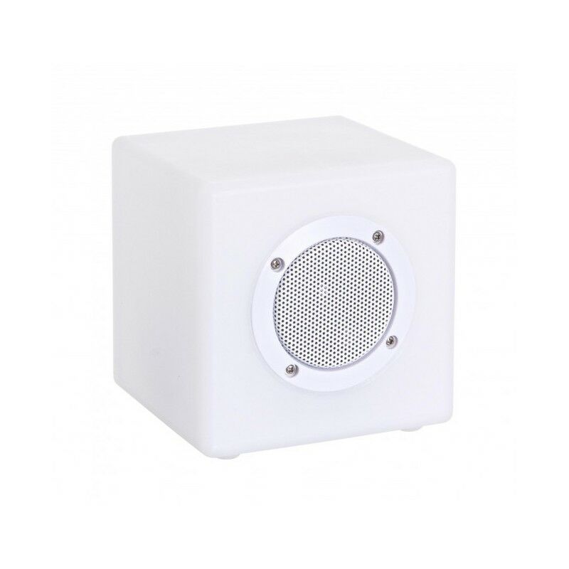 Image of Bizzotto - Lampada da Giardino a led Cubo Speaker in Polietilene 15x15cm