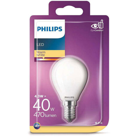LAMPADA A LED 'SFERA' CALDA 2700K 4,3 W=40W E14 - 470 lm 4 PZ