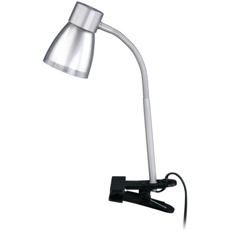 Lampada a morsetto, 8 cm, max. 40 W, titanio, Briloner Leuchten