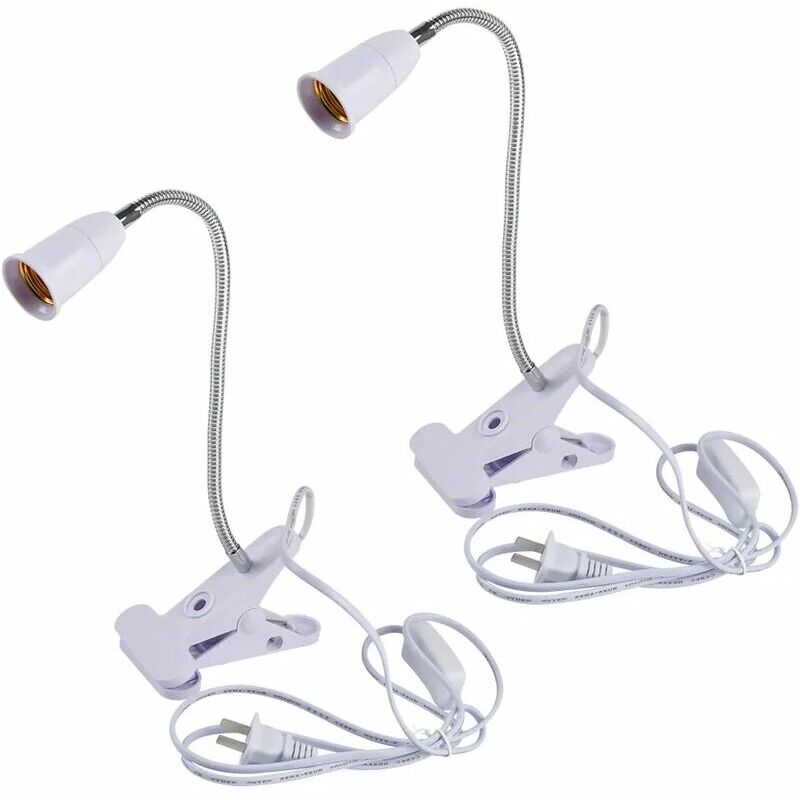 Lampada a morsetto E27 con collo d'oca e