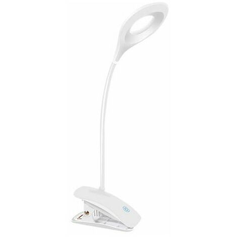 Lampada a morsetto per bambini Lampada da lettura Lampade a LED dimmerabili Clip Lampada da comodino Lampada da scrivania per bambini con collo flessibile Ereader ricaricabili USB Lavoro di studio, Bi