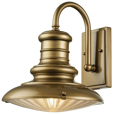 Lampada a muro Station Redding E27 1x40W Ottone in alluminio dipinto invecchiato, vetro H: 31,8 cm B: 30,5 cm Dimmabile