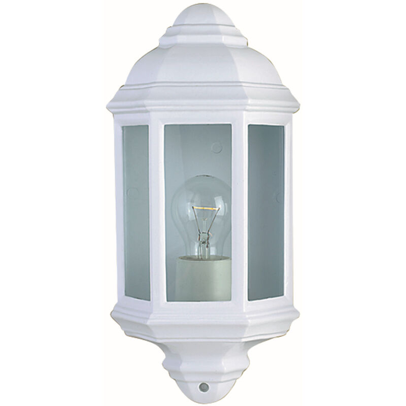 Image of Lampada da parete esterna stile marittimo design a Lanterna Applique per esterni color bianco per portico balcone giardino - Bianco