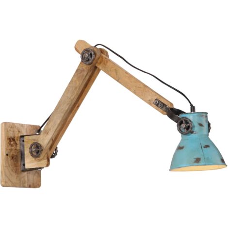 Lampada a Parete 25 W Blu Anticato 96x15x20 cm E27 vidaXL