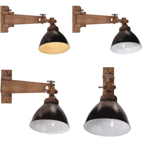 Lampada a Parete 25 W Nera E27 - Luce calda - Stile industriale