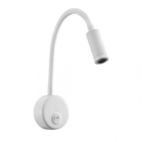 Lampada a parete 3w 4000k 285lm edgar white 40x7x19 cm con interruttore, incernierata e regolabile