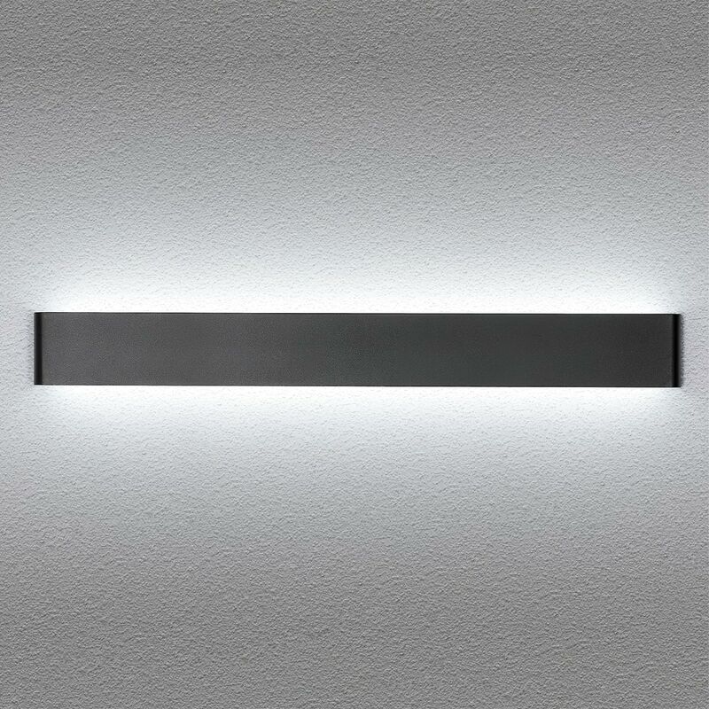 Image of Goeco - Luce a parete a led interno, moderna lampada da parete in alluminio, illuminazione a parete verso il basso per soggiorno, corridoio, scala,