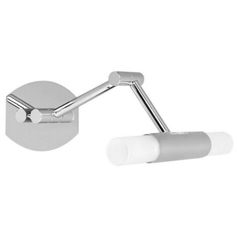 EPIKASA Lampada a Parete Aquatic, Metallo, Vetro, Cromo, Bianco, 24x3x9 cm