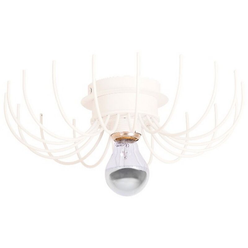 Lampada a Parete Lion, Metallo, Bianco, 32x32x10