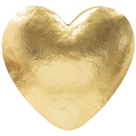 Lampada a Parete Cuore 2, Metallo, Oro, 25,5x15x24 cm