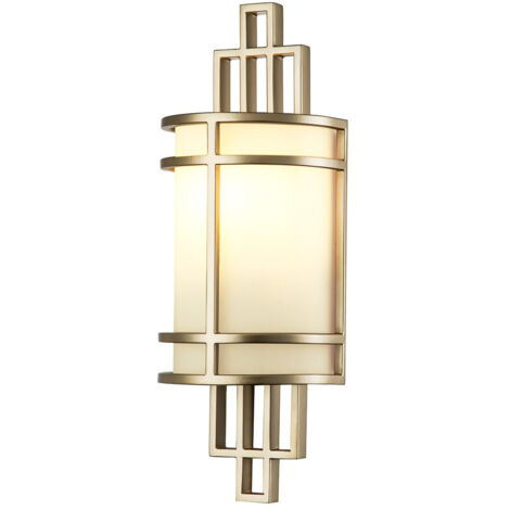 Lampada a parete Fusion E27 1x40W Misura naturale in acciaio Laccata, vetro opale H: 38,7 cm B: 14,3 cm Dimmabile
