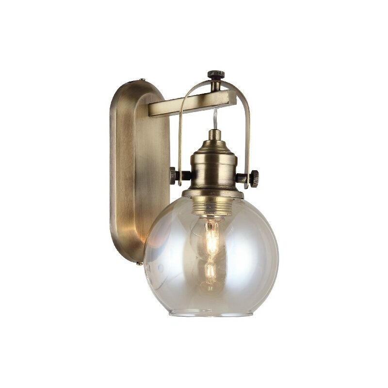 Image of Lampada a Parete Prato, Metallo, Oro, 13x17x25 cm