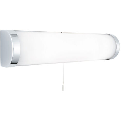 Lampada a parete Spot Cromo Tubo di vetro dimmerabile Illuminazione bagno bianco