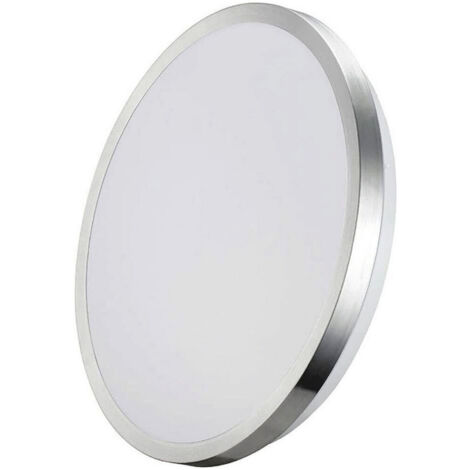 Lampada a parete super led montata a superficie 24w 2490lm 6500k ø38x6,2cm cornice cromata edm
