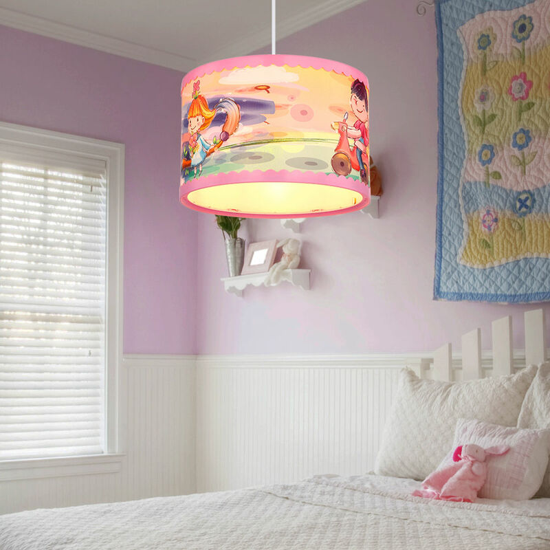 Image of Etc-shop - Lampada a pendolo per bambini appesa sala giochi ragazze ragazzi plafoniera in un set che include lampadine a led