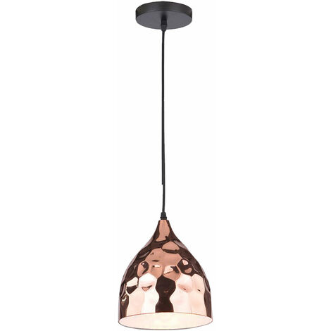 Lampada a pendolo vintage a sospensione per corridoio, faretti a soffitto, ottica martellata in un set che include lampadine a LED