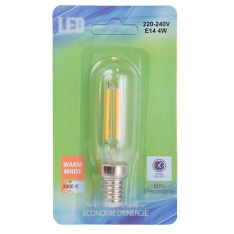LAMPADA A RISPARMIO LED PER CAPPA 4W UNIVERSALE ATTACCO E14 CALDA