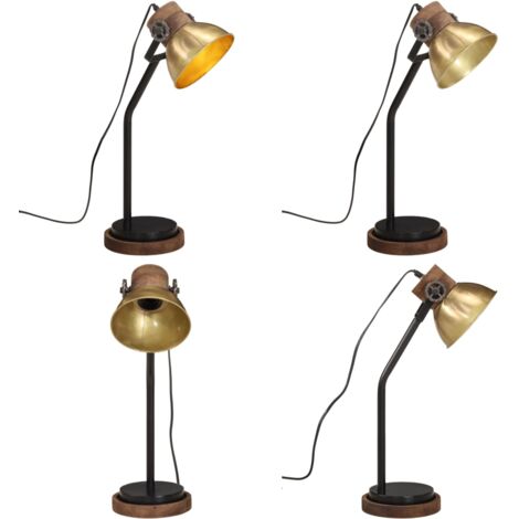 Lampada a Scrivania 25 W Ottone Anticato 18x18x60 cm E27 - Lampada industriale - Lampada in ottone