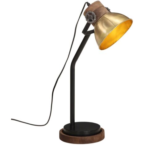 Lampada a Scrivania 25 W Ottone Anticato 18x18x60 cm E27 vidaXL