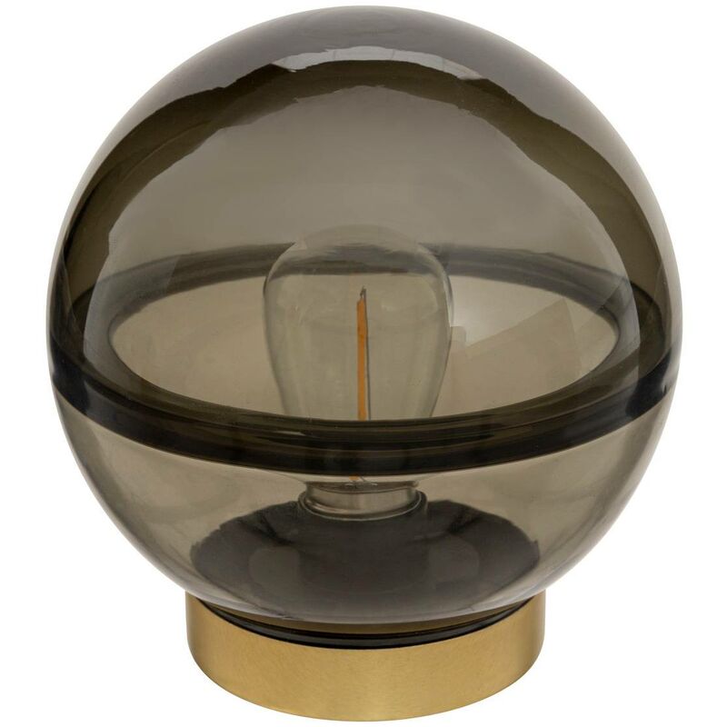 Image of Lampada a sfera in vetro line h16cm nero Atmosphera Créateur D'intérieur