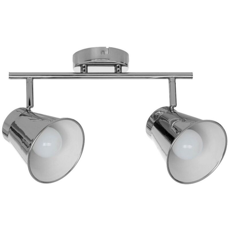 Lampada a Soffitto Amanda, Metallo, Cromo, Bianco