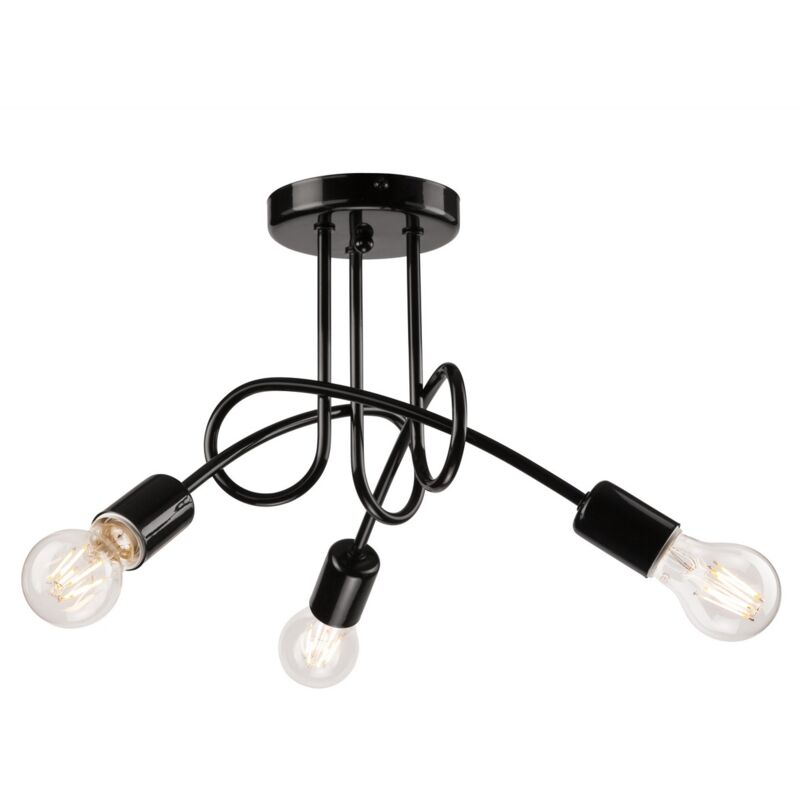 Lampada a Sospensione Camilla, Acciaio, Nero