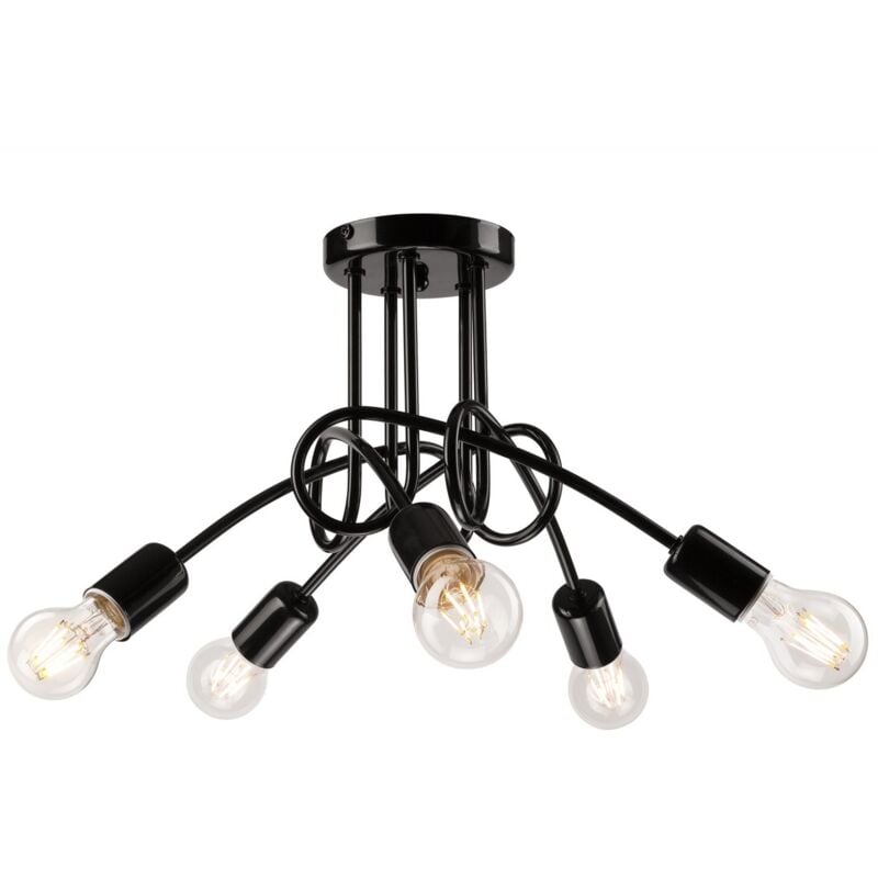 Lampada a Sospensione Camilla, Acciaio, Nero