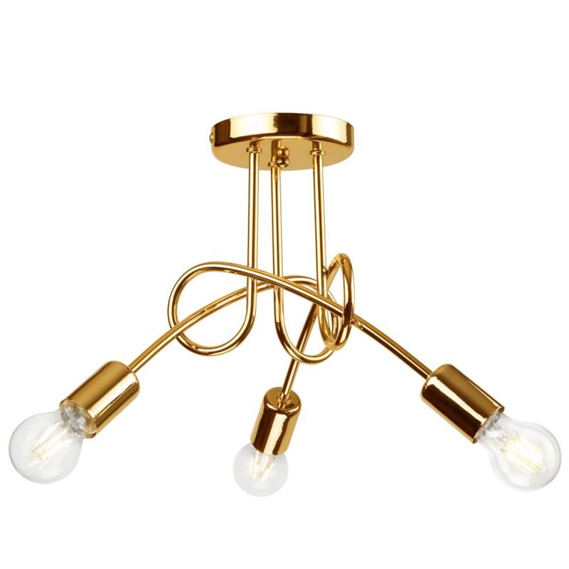 Lampada a Sospensione Camilla, Acciaio, Oro