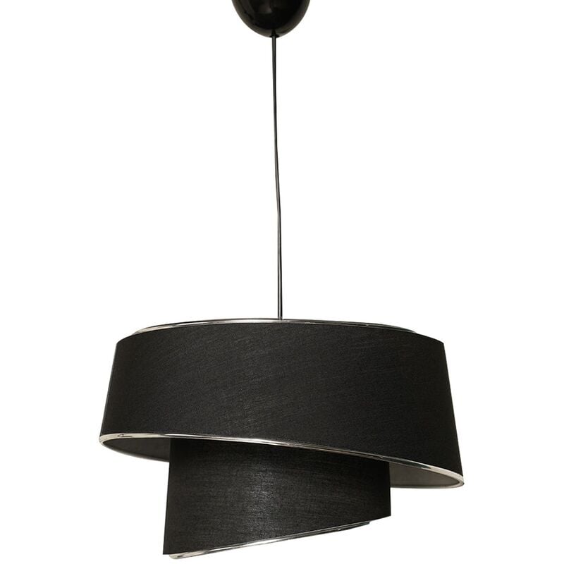 Image of Wellhome - Lampada a soffitto con struttura in metallo argento, nero