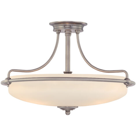 Lampada A Soffitto Contemporanea Griffin Metallo Cromo Lucido 4 Luci E27