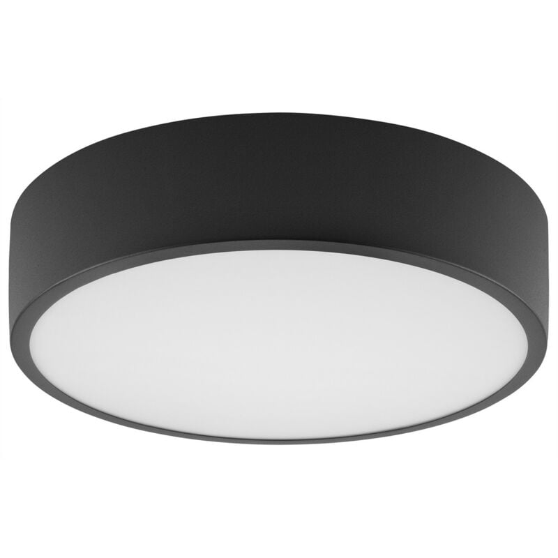 Lampada a Soffitto Dante, Acciaio, Vetro, Nero