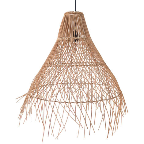 Lampada a soffitto in rattan - Lampada a sospensione in stile Boho Bali - Trui   Naturale