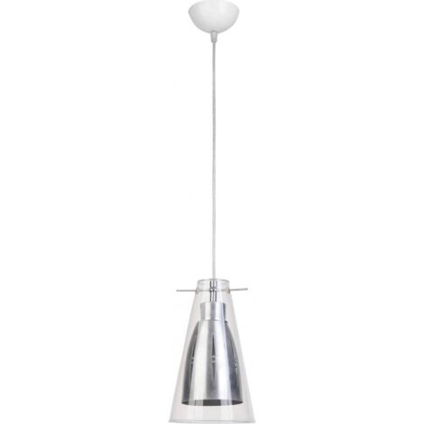 Lampada a soffitto - Lampada a sospensione - Acciaio e vetro - Apolo Acciaio