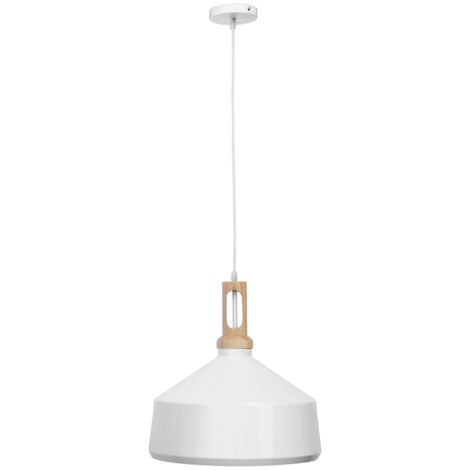 Lampada a soffitto - Lampada a sospensione - Legno e metallo - Wind Bianco
