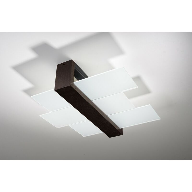Image of Licht-erlebnisse - Lampada a soffitto leda in marrone a 2 luci - Marrone, trasparente