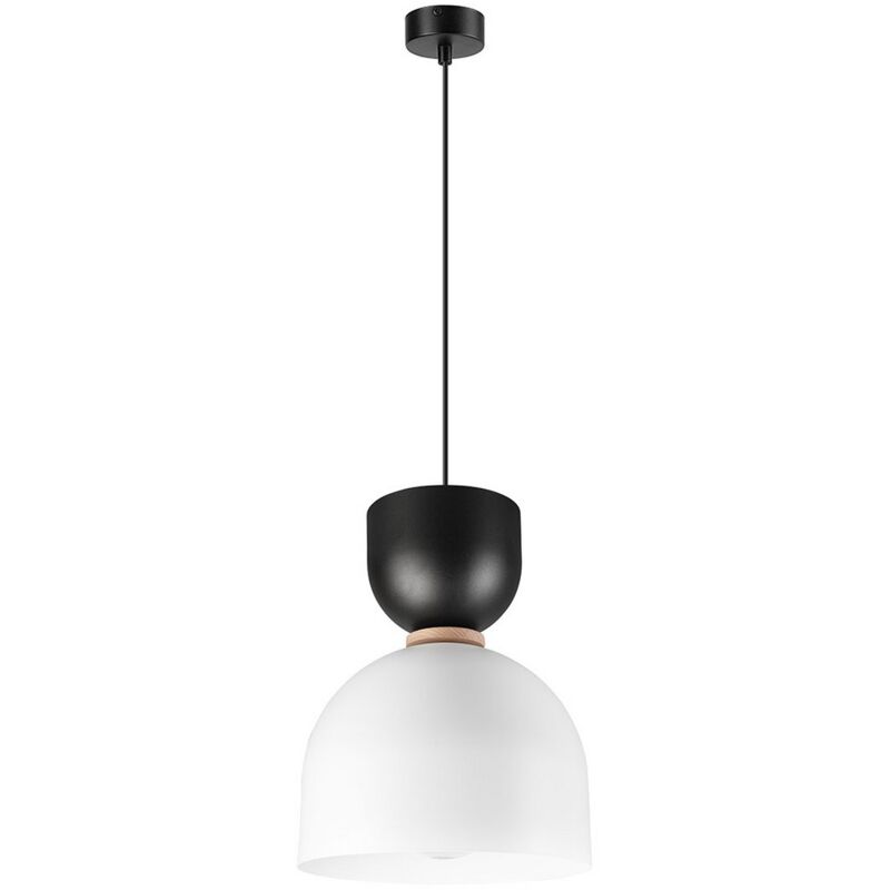 Lampada a Sospensione Loke, Acciaio, Bianco