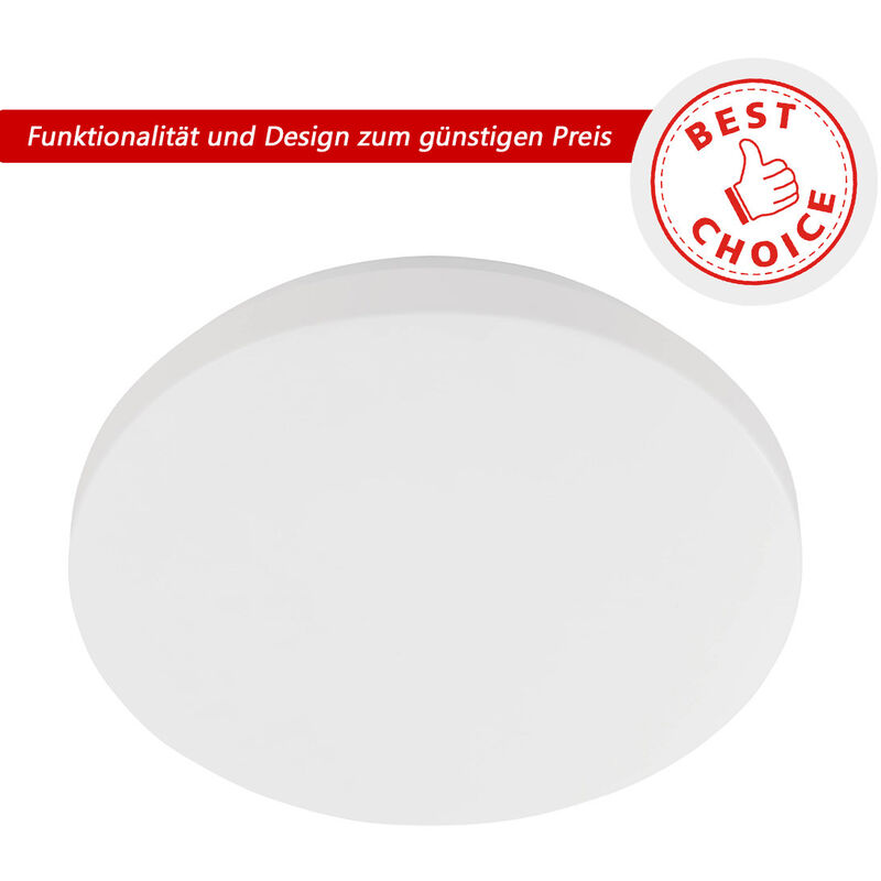 Image of Eglo - Lampada a soffitto migliore a scelta Progliola Acciaio led bianco 12W 3000K h: 5,5 cm Ø26 cm