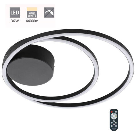 Lampada a soffitto Ruol Plastic White LED 36W 3000K H: 5,5 cm Ø45 cm