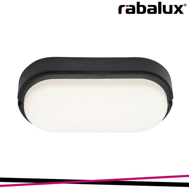 Image of Rabalux - hort,outd.wall led 15W black 4000K oval IP54 - Luce naturale