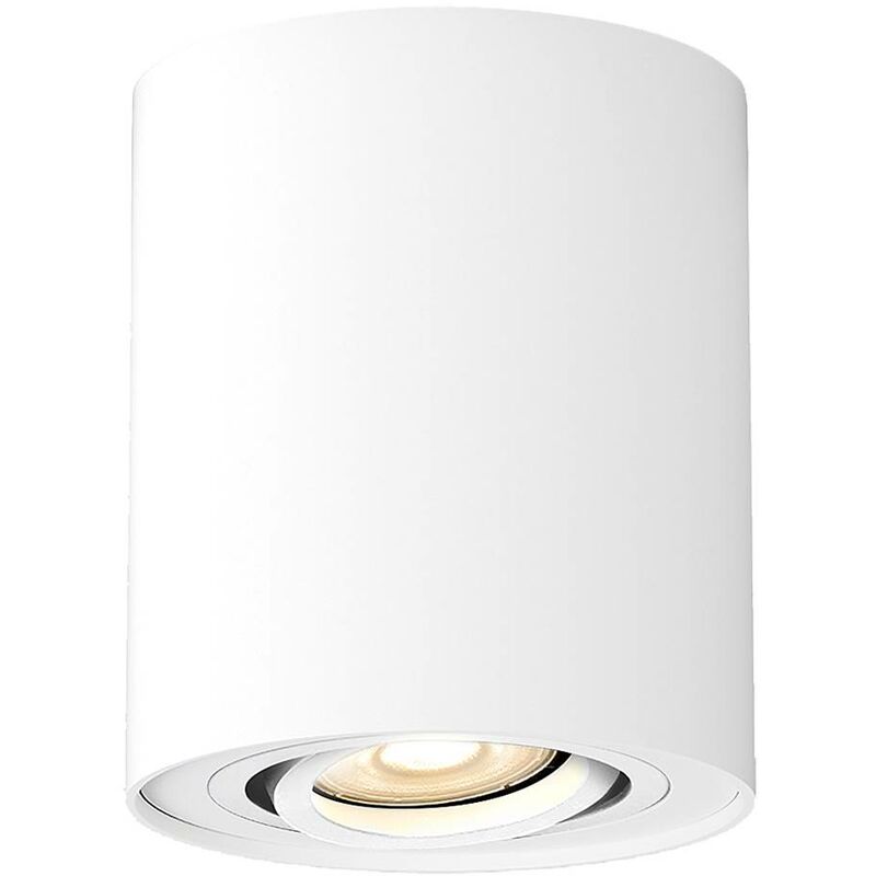Image of Lampada a soffitto/lampada ad incasso Kobald alluminio Matt bianco GU10 1x max 42W h: 10,5 cm Ø9 cm Dimmabile