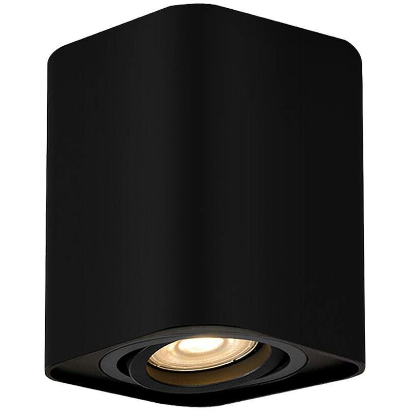 Image of Lampada a soffitto/lampada ad incasso Kobald alluminio Matt nero GU10 1x max 42W h: 10,5 cm l: 9 cm Dimmabile