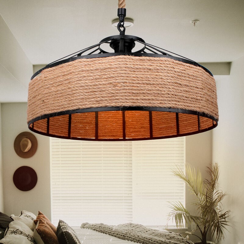 Image of Wottes - Lampada a Sospensione Moderno Lampadario Forma di Cappello Illuminazione Pendente Regolabile per Sala da Pranzo Soggiorno